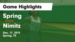 Spring  vs Nimitz  Game Highlights - Dec. 17, 2019