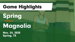 Spring  vs Magnolia  Game Highlights - Nov. 24, 2020