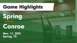 Spring  vs Conroe Game Highlights - Nov. 11, 2023