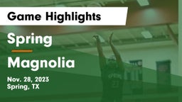 Spring  vs Magnolia  Game Highlights - Nov. 28, 2023
