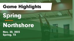 Spring  vs Northshore  Game Highlights - Nov. 30, 2023