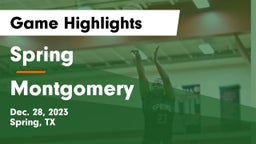 Spring  vs Montgomery  Game Highlights - Dec. 28, 2023