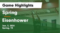 Spring  vs Eisenhower  Game Highlights - Jan. 3, 2024