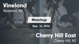 Matchup: Vineland  vs. Cherry Hill East  2016
