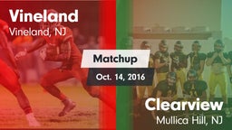 Matchup: Vineland  vs. Clearview  2016