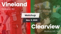Matchup: Vineland  vs. Clearview  2020