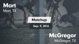 Matchup: Mart  vs. McGregor  2016