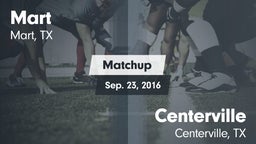 Matchup: Mart  vs. Centerville  2016