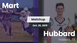 Matchup: Mart  vs. Hubbard  2019