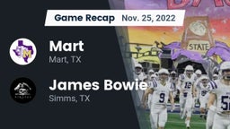 Recap: Mart  vs. James Bowie  2022