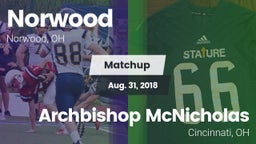 Matchup: Norwood  vs. Archbishop McNicholas  2018