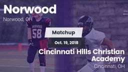 Matchup: Norwood  vs. Cincinnati Hills Christian Academy 2018