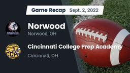 Recap: Norwood  vs. Cincinnati College Prep Academy  2022