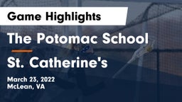 The Potomac School vs St. Catherine's  Game Highlights - March 23, 2022