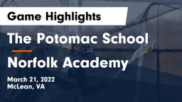 The Potomac School vs Norfolk Academy Game Highlights - March 21, 2022