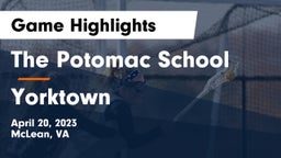 The Potomac School vs Yorktown  Game Highlights - April 20, 2023