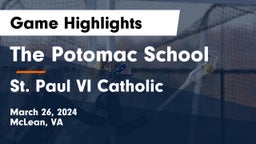 The Potomac School vs St. Paul VI Catholic  Game Highlights - March 26, 2024