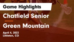 Chatfield Senior  vs Green Mountain  Game Highlights - April 4, 2022