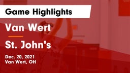 Van Wert  vs St. John's  Game Highlights - Dec. 20, 2021