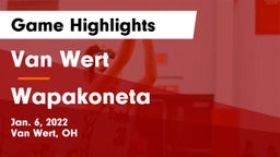 Van Wert  vs Wapakoneta  Game Highlights - Jan. 6, 2022