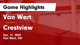 Van Wert  vs Crestview  Game Highlights - Jan. 17, 2022