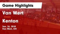 Van Wert  vs Kenton  Game Highlights - Jan. 26, 2018