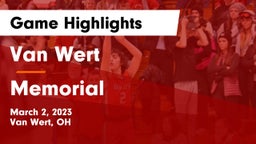 Van Wert  vs Memorial  Game Highlights - March 2, 2023