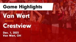 Van Wert  vs Crestview  Game Highlights - Dec. 1, 2023