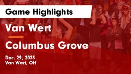 Van Wert  vs Columbus Grove  Game Highlights - Dec. 29, 2023