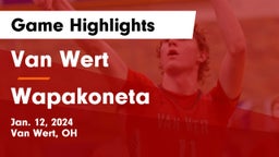 Van Wert  vs Wapakoneta  Game Highlights - Jan. 12, 2024