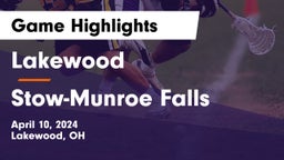 Lakewood  vs Stow-Munroe Falls  Game Highlights - April 10, 2024