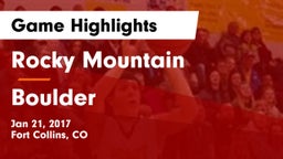 Rocky Mountain  vs Boulder  Game Highlights - Jan 21, 2017