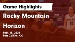 Rocky Mountain  vs Horizon  Game Highlights - Feb. 18, 2020