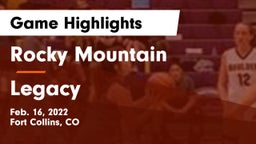 Rocky Mountain  vs Legacy   Game Highlights - Feb. 16, 2022