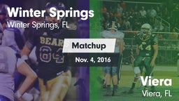 Matchup: Winter Springs High vs. Viera  2016