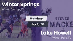 Matchup: Winter Springs High vs. Lake Howell  2017