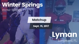 Matchup: Winter Springs High vs. Lyman  2017