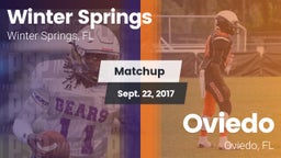 Matchup: Winter Springs High vs. Oviedo  2017