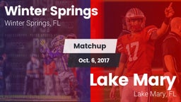 Matchup: Winter Springs High vs. Lake Mary  2017