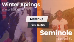 Matchup: Winter Springs High vs. Seminole  2017