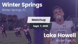 Matchup: Winter Springs High vs. Lake Howell  2018