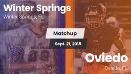 Matchup: Winter Springs High vs. Oviedo  2018