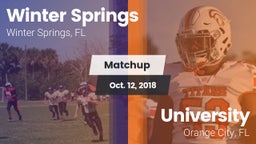 Matchup: Winter Springs High vs. University  2018