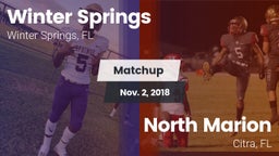 Matchup: Winter Springs High vs. North Marion  2018