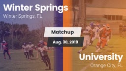 Matchup: Winter Springs High vs. University  2019