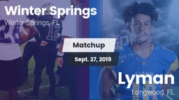 Matchup: Winter Springs High vs. Lyman  2019
