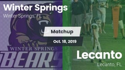 Matchup: Winter Springs High vs. Lecanto  2019