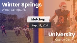 Matchup: Winter Springs High vs. University  2020