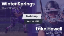 Matchup: Winter Springs High vs. Lake Howell  2020