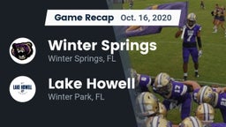 Recap: Winter Springs  vs. Lake Howell  2020